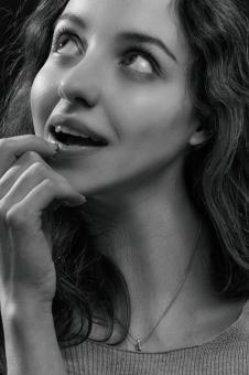 Free Stock Photo of Thinking woman