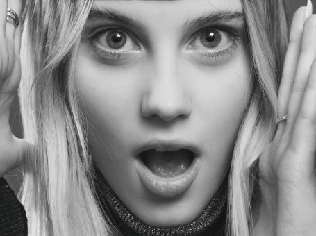 Free Stock Photo of Surprised woman