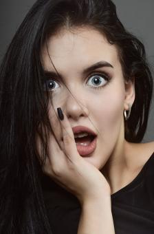 Free Stock Photo of Surprised woman