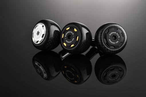 Free Stock Photo of High-end fishing reel using carbon fiber knob