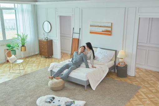 Free Stock Photo of Couple in bed