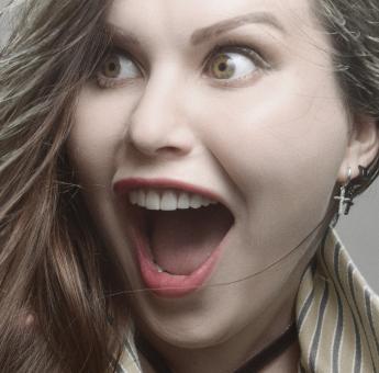 Free Stock Photo of Excited woman