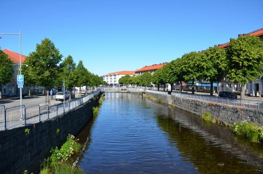 Free Stock Photo of A canal in the city of Stromstad