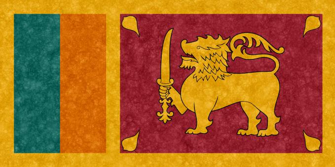 Free Stock Photo of Velvet Flag - Sri Lanka
