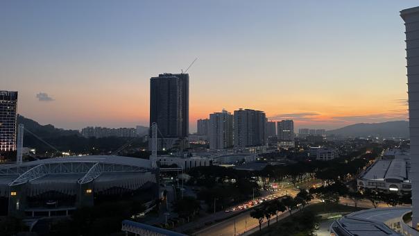 Free Stock Photo of Sunrise view from condominium