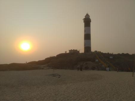 Free Stock Photo of Lighthouse at Sunset