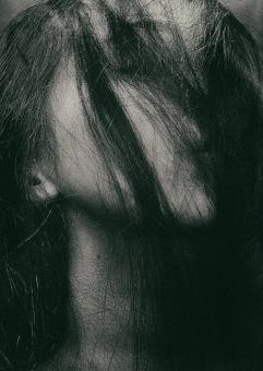 Free Stock Photo of Hair covered face