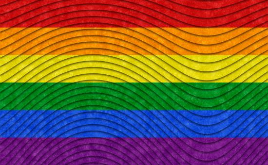 Free Stock Photo of Velvet Wave Flag - LGBT Rainbow