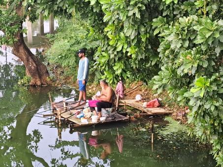 Free Stock Photo of people are fishing at the dock