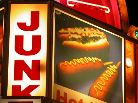 Free Stock Photo of Junk food sign