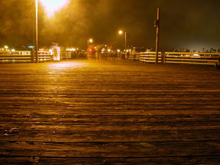 Free Stock Photo of Pier at night