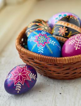 Free Stock Photo of Ukrainian Decorated eggs