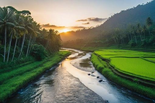 Free Stock Photo of Morning River