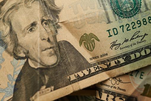 Free Stock Photo of Twenty dollar bill