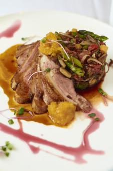 Free Stock Photo of Roasted duck plate