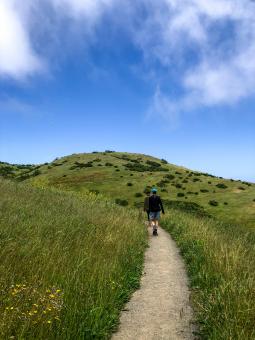 Free Stock Photo of Hiker on path