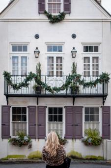 Free Stock Photo of Woman in front of a building