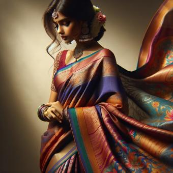 Free Stock Photo of Traditional saree