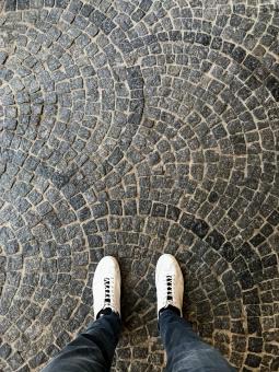 Free Stock Photo of Shoes looking down