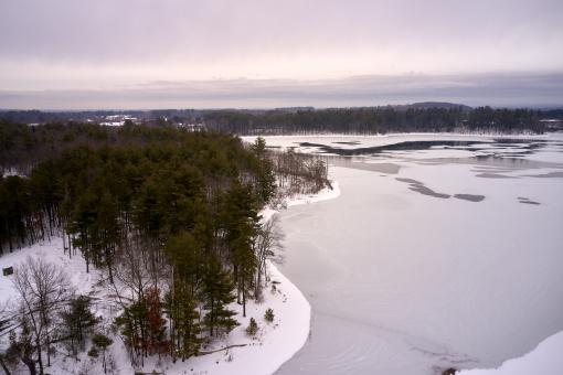 Free Stock Photo of Frozen Pond Landscape