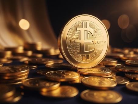 Free Stock Photo of Crypto Currency Gold Coin