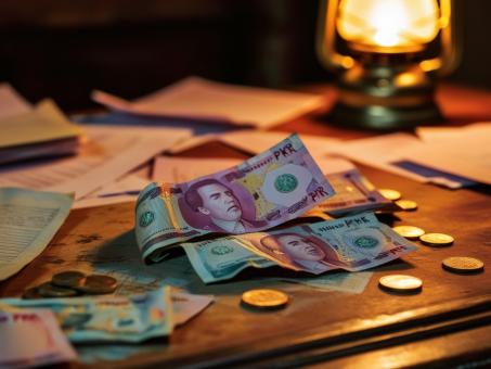 Free Stock Photo of Money EURO currency on Table with Gold Coins