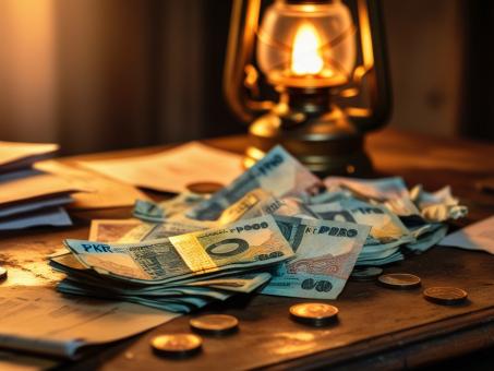 Free Stock Photo of Money currency on Table with Gold Coins