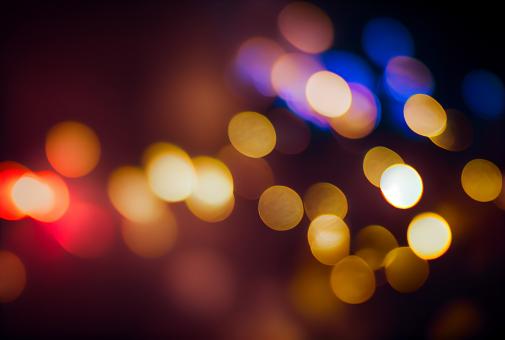 Free Stock Photo of Bokeh Christmas Lights