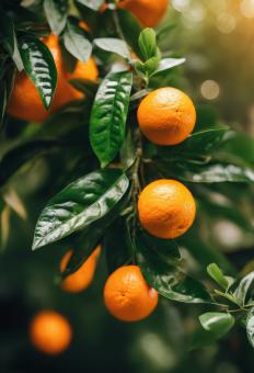Free Stock Photo of Fresh Orange With Green Leaves