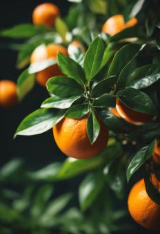 Free Stock Photo of Fresh Orange With Green Leaves