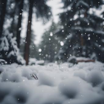 Free Stock Photo of Snow Fell on the Pine Trees for Winter Background