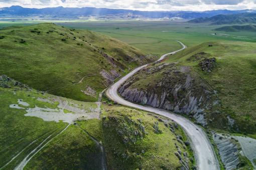 Free Stock Photo of Rural road aerial