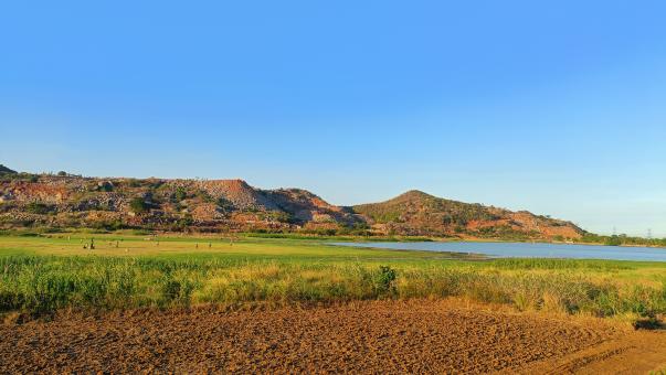 Free Stock Photo of Village Mountain
