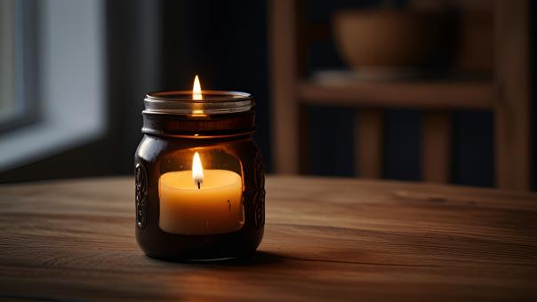 Free Stock Photo of Captivating Candle Glow