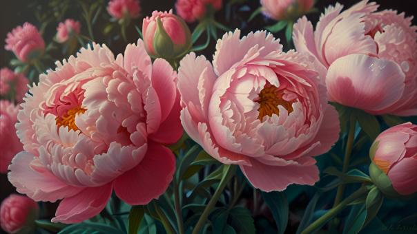 Free Stock Photo of Pink Peonies