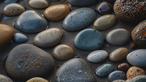 Free Stock Photo of Close-Up of Beach Stones