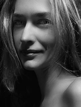 Free Stock Photo of Black and White Portrait of a Young Woman