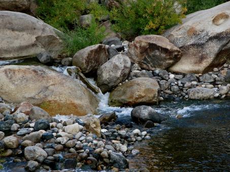 Free Stock Photo of River Shore Boulders