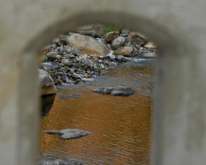 Free Stock Photo of Peering through the Bridge