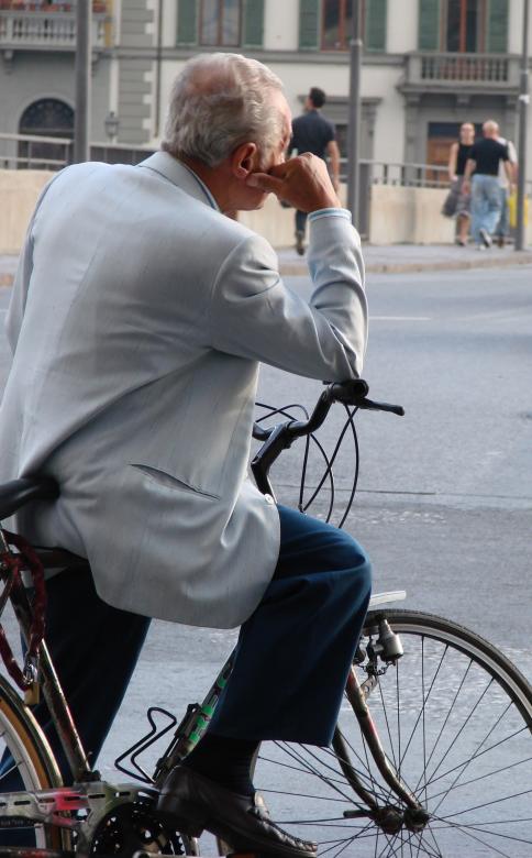 Free stock image of Pondering cyclist, italy created by j skinner