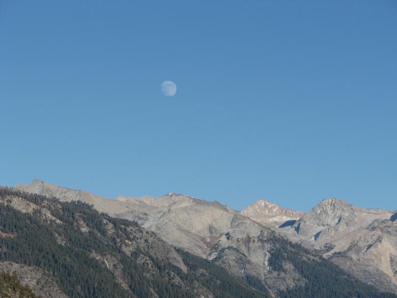 Free stock image of Moon Over the Mountains created by bonnie l. mahaffey