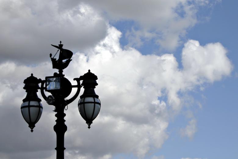 Free stock image of Street lights agains the sky created by Bjorgvin