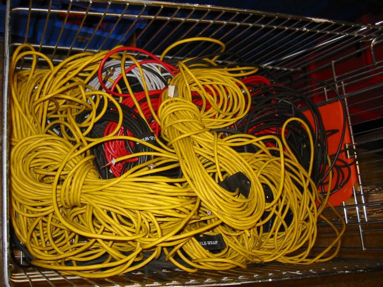 Free stock image of A bunch of yellow cables created by damien van holten