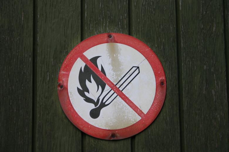 Free stock image of No Fire Sign created by Bjorgvin