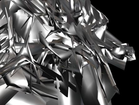 Free Stock Photo of Abstract chrome shape
