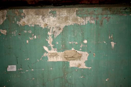 Free Stock Photo of Green cracked wall
