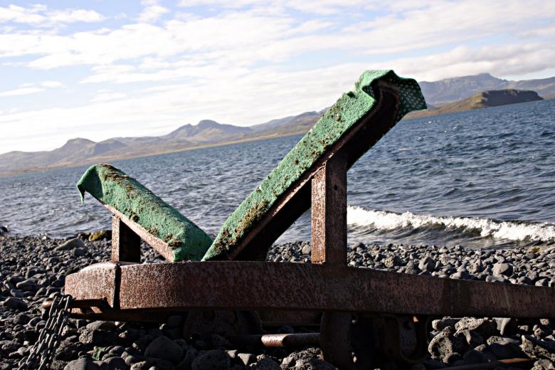 Free stock image of Rusted metal rail by the lake created by Bjorgvin