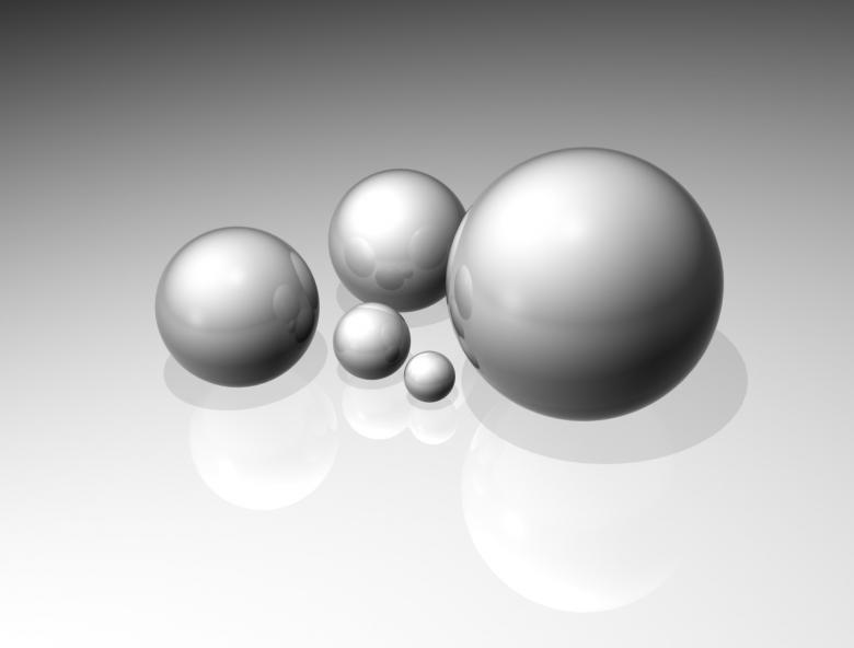 Free stock image of Reflecting Spheres created by Bjorgvin