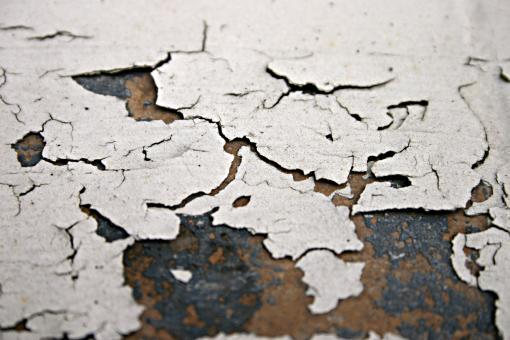Free Stock Photo of White peeling paint