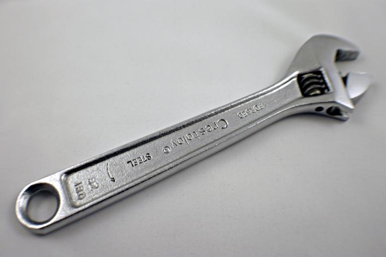 Free stock image of Adjustable steel wrench created by Bjorgvin